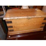 Antique Pine Trunk 27 x 15 inches 14 inches tall