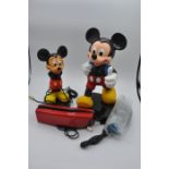 Retro telephones, 2 x Mickey mouse and a red retro phone