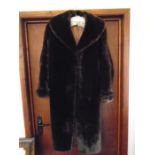 Hungarian fur coat, 3/4 length with hook and loop fastening