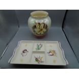 Royal Winton grimwades vase with lustre finish and Hors' devours dish