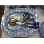 Spode, Cauldon and Tunstal blue and white china
