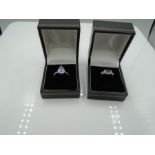 2 Costume Jewellery rings in boxes size - I