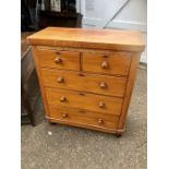 Antique 2 short over 3 long chest of drawers