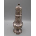 silver hallmarked sugar shaker 22cm tall