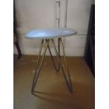 Retro hairpin leg flying saucer stool