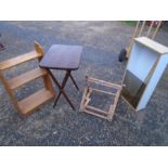 job lot furniture- bookshelf, cabinet, easel and fold down table