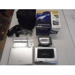 Sony handy cam and 2 portable dvd players with accessoties