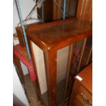 Vintage School Desk and Display Cabinet ( side glass broken ) and red formica table