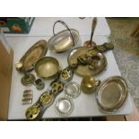 Box of Brass and Plateware