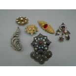 collection of brooches