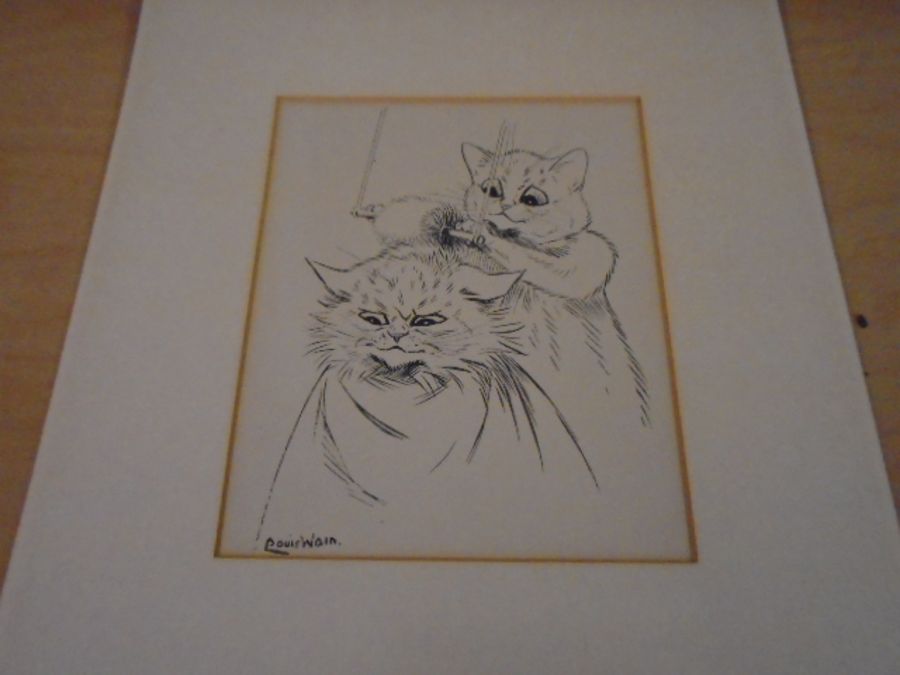 Louis Wain cat prints x 4 - Image 2 of 5