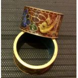 2 CHINESE CLOISONNE ENAMEL NAPKIN RINGS