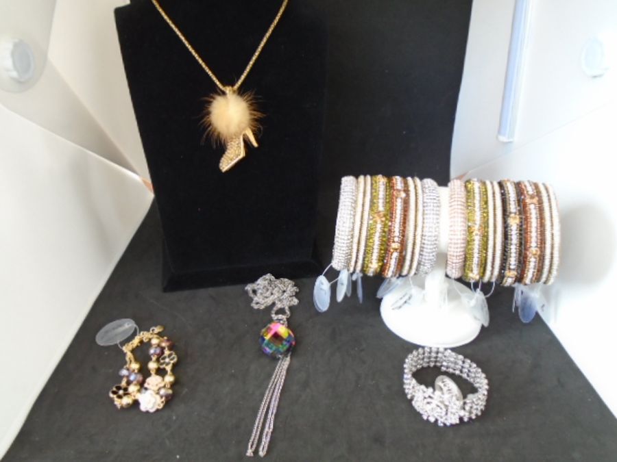 costume jewellery surplus stock from local jewellers, all new and unworn to include bracelets,