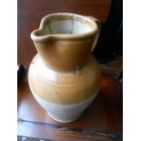 Vintage salt Glazed Jug 14 inches tall ( a/f cracked )