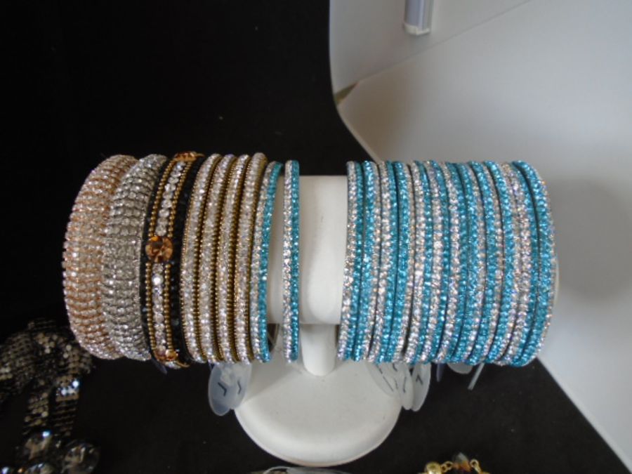 costume jewellery surplus stock from local jewellers, all new and unworn to include bracelets, - Image 2 of 6