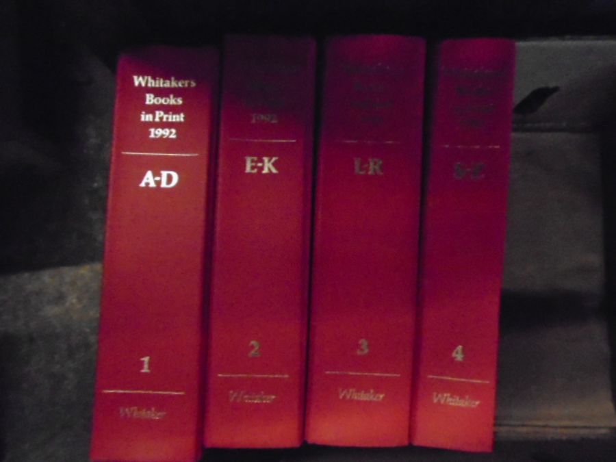 Whitakers books in print vol 1-4 1992