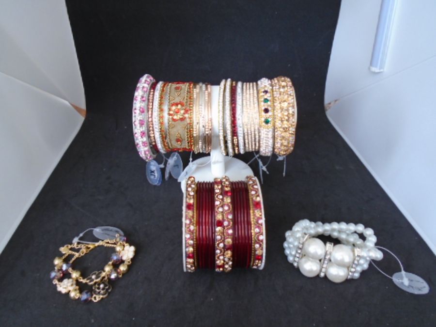 costume jewellery surplus stock from local jewellers, all new and unworn to include bracelets