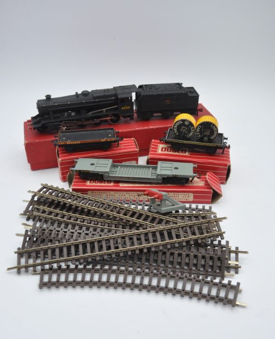 Hornby Dublo - A boxed Hornby Dublo Locomotive & Tender LMR 2225 with boxed low-sided wagon (D1) - Image 3 of 3