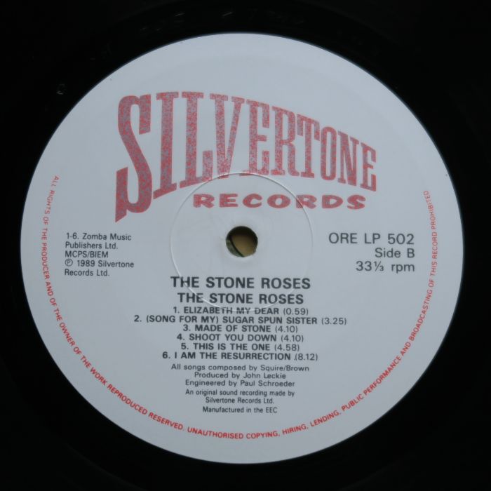 The Stone Roses Self Titled Debut LP Silvetone Vinyl - Image 9 of 9