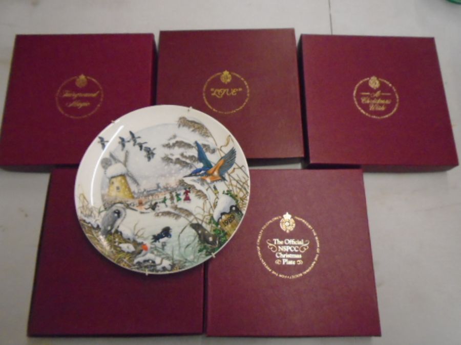 Royal Worcester picture plate, boxed with certificates plus one Wedgwood 'skating on the fen' - Image 2 of 3