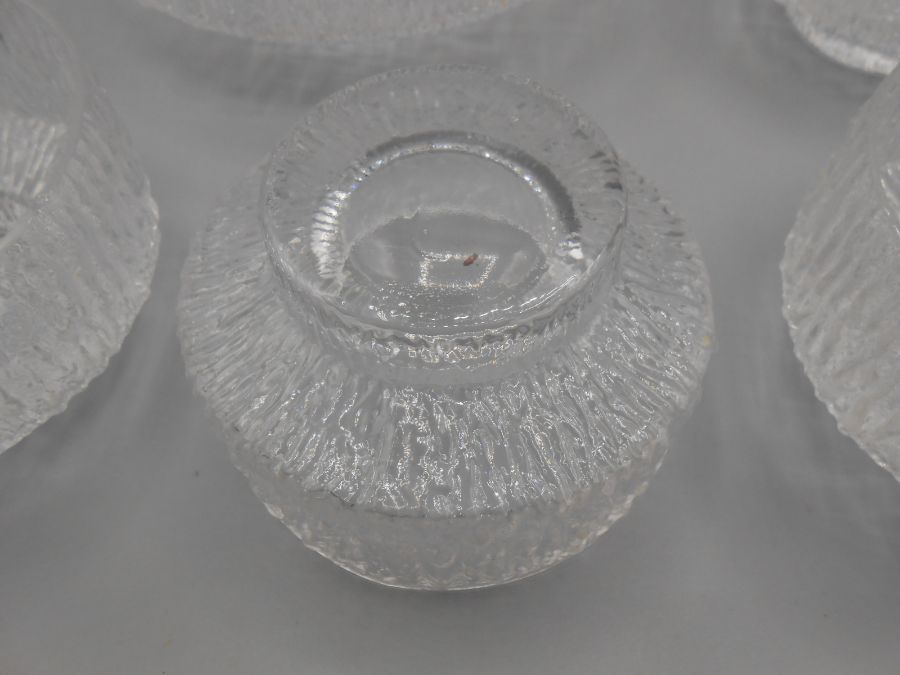 Glass Dessert Dish and 6 serving bowls ( one has small chip ) - Image 3 of 3