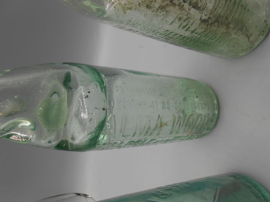 2 Alma Woods Walpole and Wisbech Codd bottles ( one chipped at neck ) and Chas Oldham Wisbech Codd - Image 3 of 6