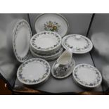 Royal Doulton Burgundy Part Dinner Service