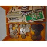 coinage and a few cigarette cards