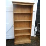 Pine bookcase H178cm W80cm D30cm