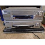 Aiwa video recorder, Bush video recorder and Toshiba dvd player. no leads or remotes