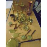 collection of brass ware