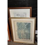 Quantity of various architectural prints five in the lot