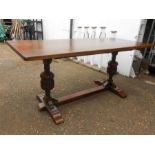 Oak refectory table H75cm W168cm D75cm