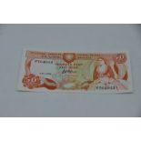 Banknote: Central Bank of Cyprus 50 cents