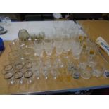 Large collection of glassware to incl sherry, port, wine glasses etc