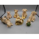 Piggins, collection of 7 figures