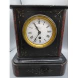 Black slate clock with pendulum