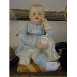 Bisque baby figure 32cm tall