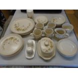 'Harvest' dinner for 4 set and a white part dinner set (trade winds)