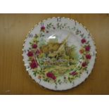 Royal Albert country roses cottage wall clock on plate