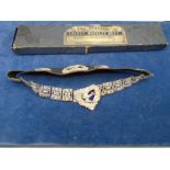 Vintage "Very Veri" leather and untarnishable metal novelty belt in original box