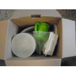 Stillage of allsorts to include tupperware, china, glass, kitchen ware etc etc. stillage not