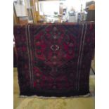'Turkish' dark red quality rug 7ft 2" long x 4ft 3" wide
