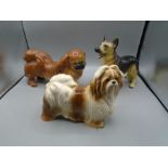 3 china dog figures