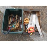 Quantity of tools including saw etc