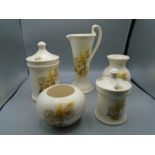Vintage Purbeck Ceramics Swanage/Gifts Dorset collection of storage jars and vases with harvest