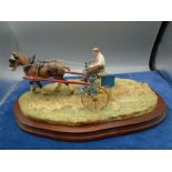 Border Fine Arts 'Rowing Up' model no B0598, limited edition 515/950 - farmer, horse and rake,