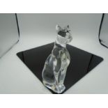 A Baccarat - France Crystal cat figure (clear) no box approx.16cm tall