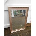 Modern bevelled wall mirror 65 x 90cm approx