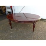 Mahogany oval coffee table 44" x 30"